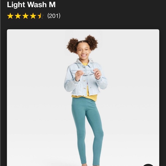 Cat & Jack, Girls Hooded Jean Jacket - Picture 4 of 5